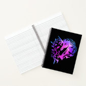 Rosa Glitzern Galaxy Unicorn-Notebook Notizblock (Innenseite)