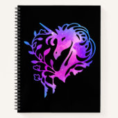 Rosa Glitzern Galaxy Unicorn-Notebook Notizblock (Vorderseite)