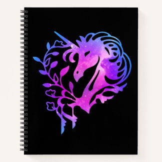 Rosa Glitzern Galaxy Unicorn-Notebook Notizblock