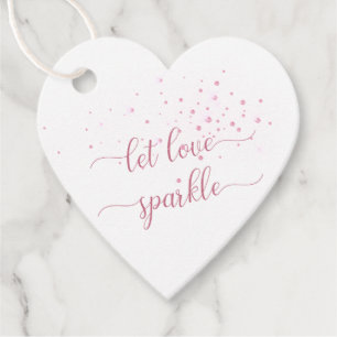 Rosa Glitzern Ließ Liebe Sparkle Wedding Vielen Da Geschenkanhänger