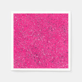 Rosa Glitzern Terrazzo Print Serviette (Vorderseite)