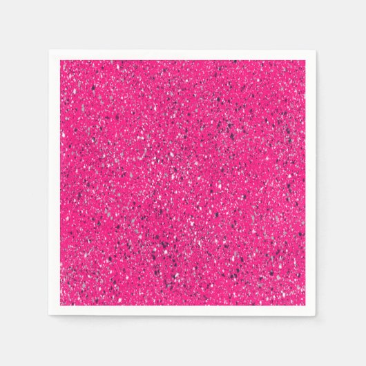 Rosa Glitzern Terrazzo Print Serviette (Vorderseite)