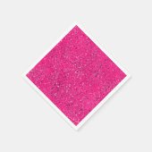 Rosa Glitzern Terrazzo Print Serviette (Ecke)