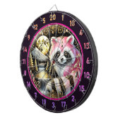 Rosa Glitzern unter dem Goldenen Mond Dartscheibe (Vorderseite rechts)