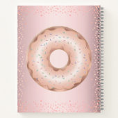 Rosa glitzernde Donuts moderner trendiger Name Notizblock (Rückseite)