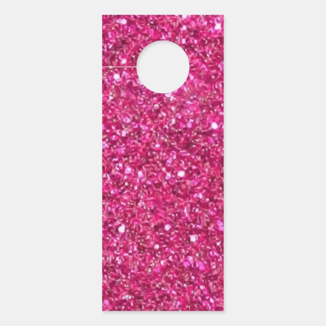 Rosa glitzernder Rahmen Türanhänger (Vorderseite)