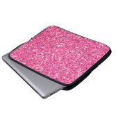 Rosa glitzerndes Glitzer Laptopschutzhülle (Vorne Knopf)