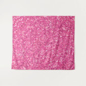 Rosa glitzerndes Glitzer Wandteppich (Vorderseite (Horizontal))