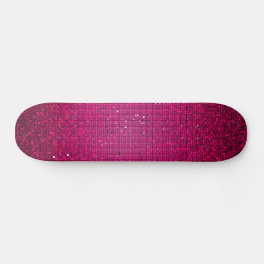 Rosa Glitzersequin-Discoglitz-Baut.Skateboard Skateboard (Horizontal)