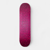 Rosa Glitzersequin-Discoglitz-Baut.Skateboard Skateboard (Vorderseite)