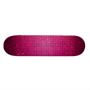 Rosa Glitzersequin-Discoglitz-Baut.Skateboard Skateboard