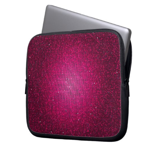 Rosa Glitzersequin-Discoglitz-schützender Fall Laptopschutzhülle (Vorderseite Links)