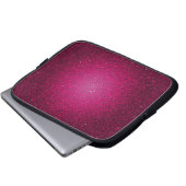 Rosa Glitzersequin-Discoglitz-schützender Fall Laptopschutzhülle (Vorne Knopf)