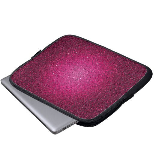 Rosa Glitzersequin-Discoglitz-schützender Fall Laptopschutzhülle (Vorne Knopf)