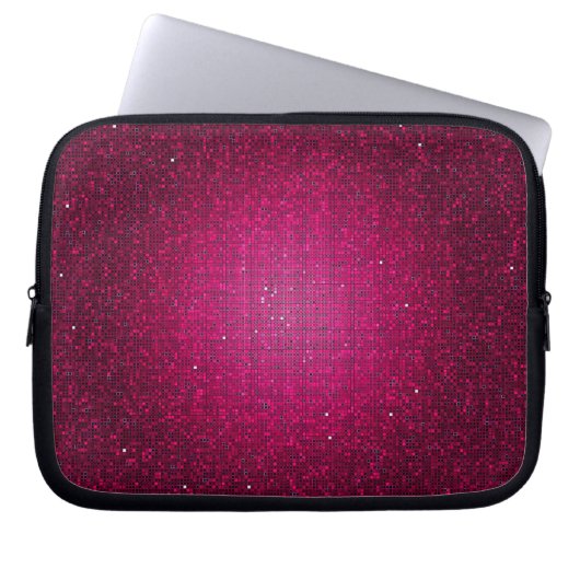 Rosa Glitzersequin-Discoglitz-schützender Fall Laptopschutzhülle (Vorderseite)