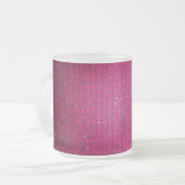 Rosa Glitzersequin-mattierte Mattglastasse (Vorderseite Links)