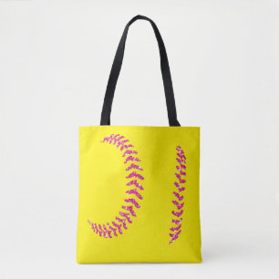 Rosa Glitzersoftball-Stiche Tasche