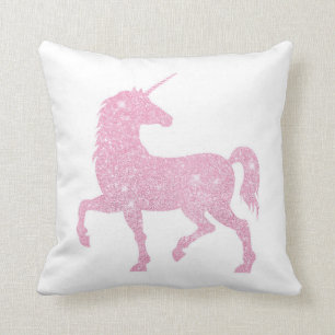 Rosa GlitzerUnicornthrow-Kissen Kissen