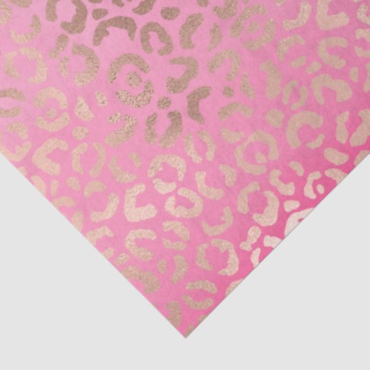 Rosa Glitzy Glitzer Ombre Leopard Print Seidenpapier (Ausschnitt)