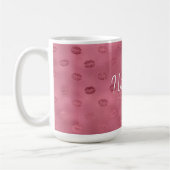 Rosa Glitzy Lippen Kaffeetasse (Links)