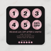 Rosa Glossy Paint Elegant Treuekarte (Rückseite)