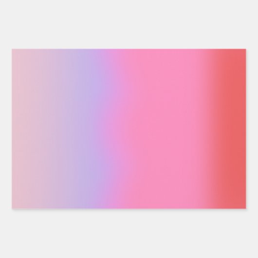 Rosa Glow Gradient Geschenkpapier Set (Vorderseite 3)