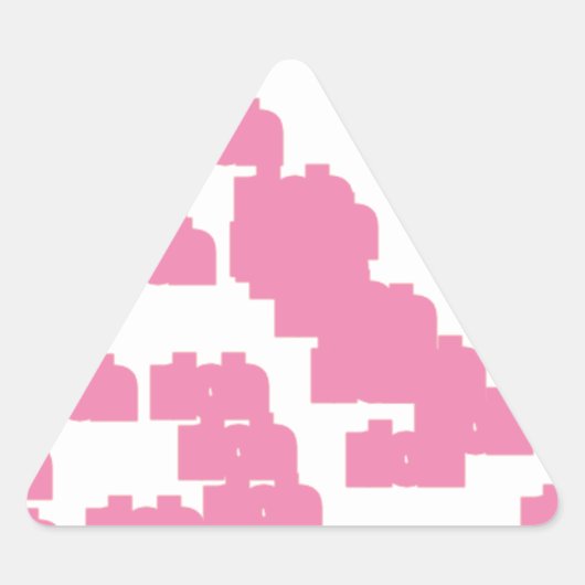 Rosa Glück 888 Dreieckiger Aufkleber (Vorderseite)