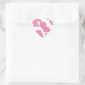 Rosa Glück 888 Herz-Aufkleber (Tasche)