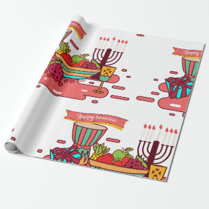Rosa glücklicher Kwanzaa Geschenkpapier