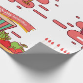 Rosa glücklicher Kwanzaa Geschenkpapier (Ecke)