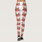 Rosa glücklicher Kwanzaa Leggings (Rückseite)
