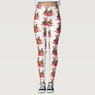 Rosa glücklicher Kwanzaa Leggings
