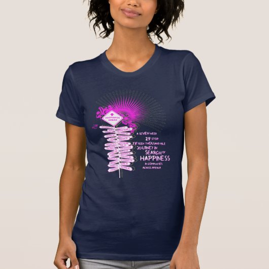 Rosa glückliches T-Shirt (Vorderseite)