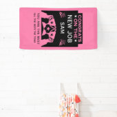Rosa Glückwünsche zu der neuen Aufgabe Banner (InSitu)