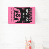 Rosa Glückwünsche zu der neuen Aufgabe Banner (InSitu)