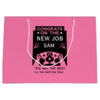 Rosa Glückwünsche zu der neuen Aufgabe