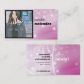 Rosa GlühenHeadshot Instagram Foto-Geschäfts-Karte Visitenkarte (Vorne/Hinten)