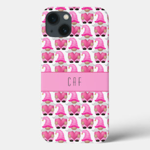 Rosa Gnome Herzen Monogram Wald Süß Case-Mate iPhone Hülle