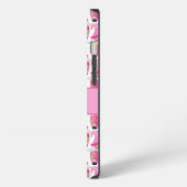 Rosa Gnome Herzen Monogram Wald Süß iPhone Hülle (Linke Seite)