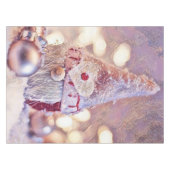 Rosa Gnome in der Schneewasserfarbe Tischdecke (Vorderseite (Horizontal))