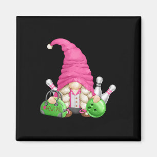 Rosa Gnome-Mama für Mädchen und Bowling Magnet