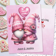 Rosa Gnome Valentine Couple Flat