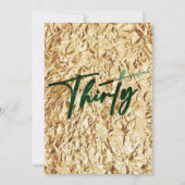 Rosa Gold 30. Geburtstag Party Einladung (Rückseite)