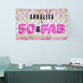 Rosa Gold 50 Fantastische 50. Geburtstag Banner (Messeveranstaltung)