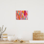 Rosa Gold Abstract Preppy Wohnheim-Dekor Poster (Küche)
