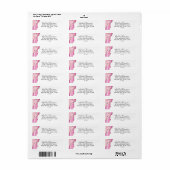 Rosa Gold Achat Geode Script Typografie Adresse (Vorne)