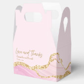 Rosa & Gold Agate Liebe und Dank Hochzeit Geschenkschachtel (Geöffnet)