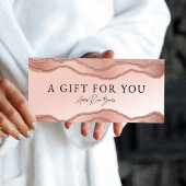 Rosa Gold Agate Schönheitssalon Geschenkgutschein