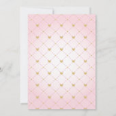 Rosa Gold American Baby Shower Einladung (Rückseite)