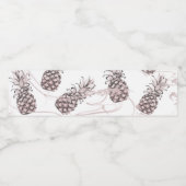 Rosa Gold Ananas Sparkday Party Wasserflaschenetikett (Einzelnes Label)